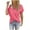 Pink, variant on Jgppe Summer Tshirt for Women Casual V Neck Solid Color Short Sleeve Pullover T Shirts for Women Blouse