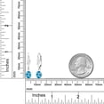 thumbnail image 3 of Gem Stone King 925 Sterling Silver American Blue Mystic Topaz Leverback Dangle Drop Earrings for Women (2.00 Cttw, Gemstone, Oval 7X5MM), 3 of 3