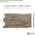 thumbnail image 2 of Ekena Millwork 49"W x 25 1/2"H x 1 1/4"D Acadia Ledge Stacked Stone, StoneWall Faux Stone Siding Panel, Soft Ash, 2 of 9