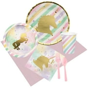 Unicorn Sparkle 1st Birthday Party Pack for 8