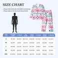 thumbnail image 4 of Kdxio Pink Striped Flamingo Men’s Pajama Set Pajamas For Men 2 Piece PJ Set with Men Pajama Pants and Long Sleeve T-Shirt Lounge Set-Large, 4 of 7