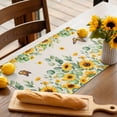 thumbnail image 3 of Placemats Set of 6, Sunflower Place Mats Butterfly Farmhouse Floral Green Leaves Linen Tablemats Placemat Table Decoration for Kitchen Table Dinner Party Home Decor Indoor Outdoor 13x19 Inch, 3 of 9