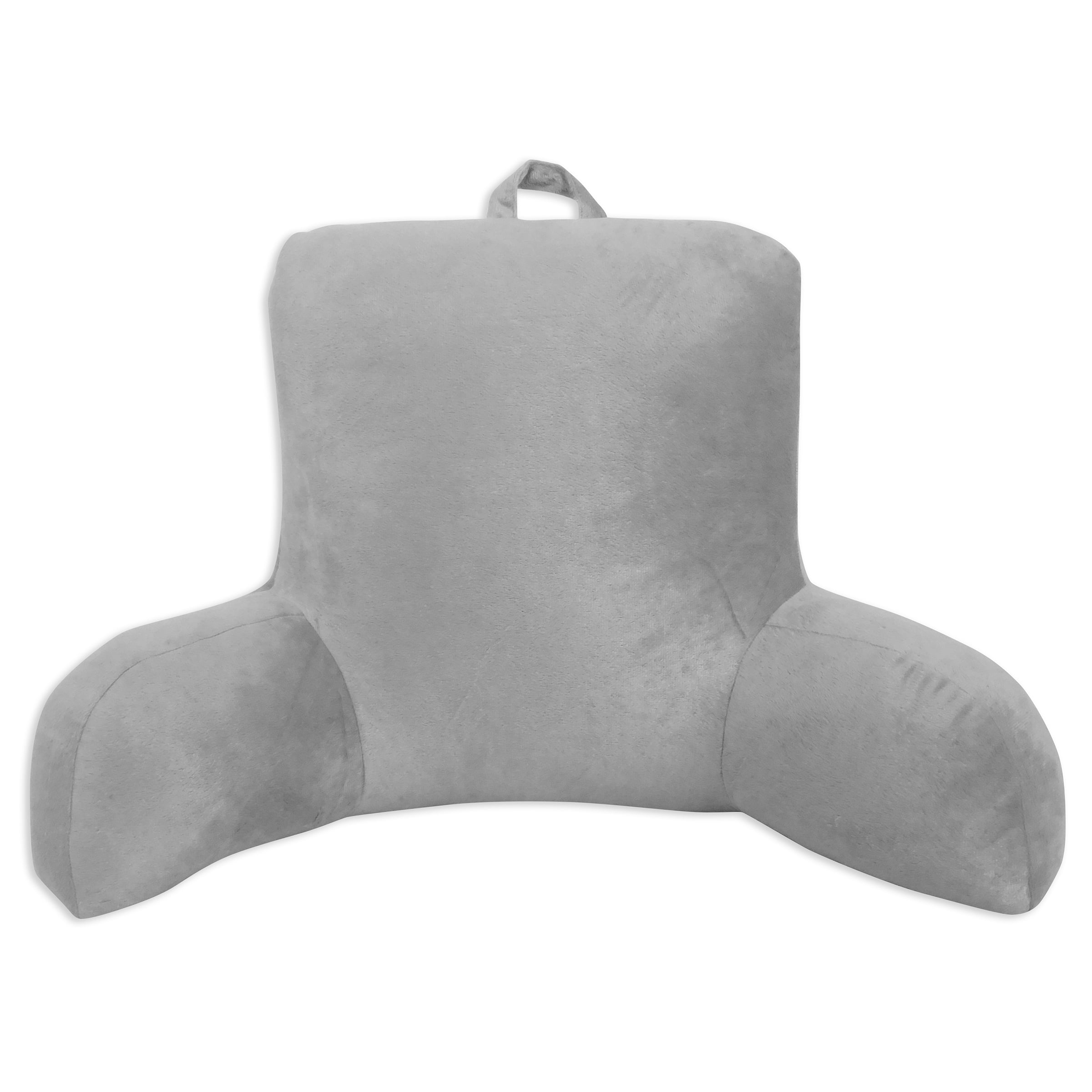 Mainstays Micro Mink Plush Backrest Lounger Pillow Rich Black