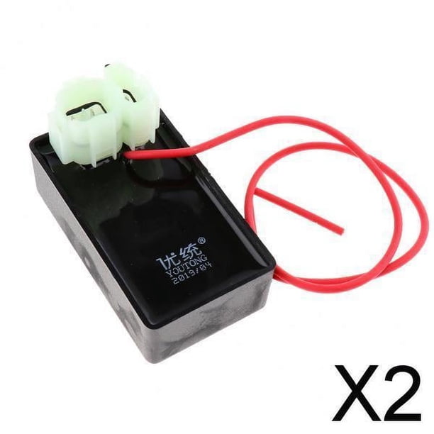 2X 1x CDI Regulador de encendido vertical de motocicleta DC para motor GY6-125 2 piezas
