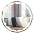 thumbnail image 1 of Costway 24" Bathroom Round LED Mirror Anti-Fog 3-Color Light Modes Touch Button Makeup, 1 of 10