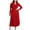 Womens Dresses Clearance Red, variant on BSDJILFG Fall Evening Dresses for Women Long Sleeve Elegant Sexy V-Neck Swing Flowy Knee Length Midi Dresses