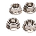 thumbnail image 1 of 40pcs M10x1.25mm Hxagonal Flange Nuts Stainless Steel Rust Resistant Fine Flange Nut Set, 1 of 2