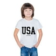 thumbnail image 5 of BRGZLK Kids 4Th Of July Cotton Shirts Boys Girls Independence Day Letter Printed Top Soft Cozy Round Neck Short Sleeve T-Shirt White 4-5 Years, 5 of 6