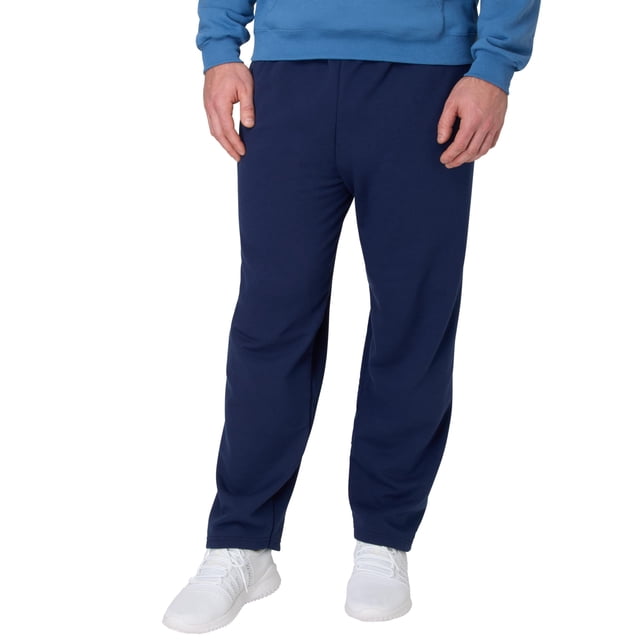 Pantalón Hanes EcoSmart de pierna abierta con bolsillos para hombre, color azul marino, talla M