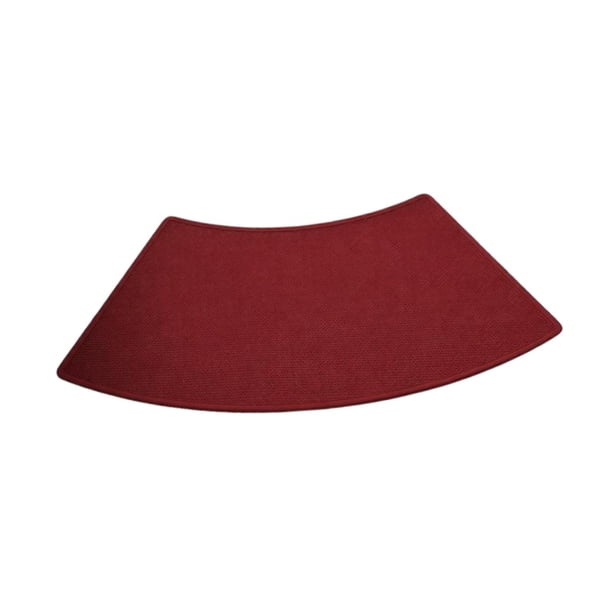 Alfombra de baño curva antideslizante, alfombra de suelo absorbente para juego de alfombras de baño modernas y Rojo