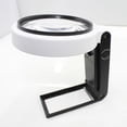 thumbnail image 1 of Lupa iluminada YONGSHENG 30X 40X con luz y soporte diseño plegable con 18 LED para trabajo cercano, 1 of 5