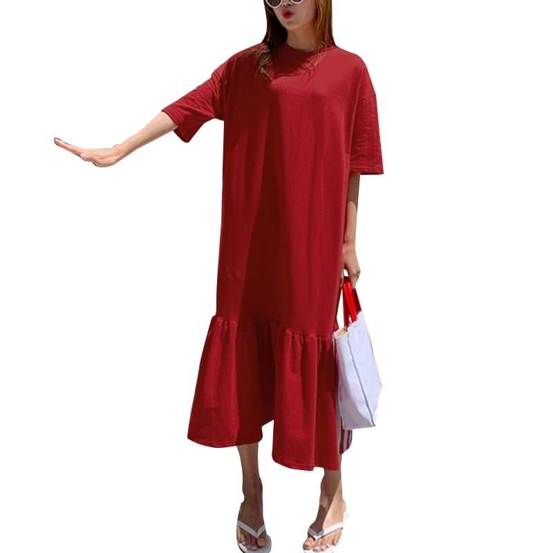 peplum fishtail maxi dress