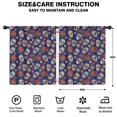 thumbnail image 2 of Blackout Kids Curtains,Blue Skull Rose Flower Pattern Childrens Insulated Curtains Set Of 2,Bedroom Essentials,Toddler Room Decor 52x63in(132x160cm), 2 of 5