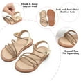 thumbnail image 5 of Toddler Girl Gold Sandals Size 5 - Little Flower Girl Easter Flower Girl Dress Shoes Sparkly Little Kid Summer Flats, 5 of 6