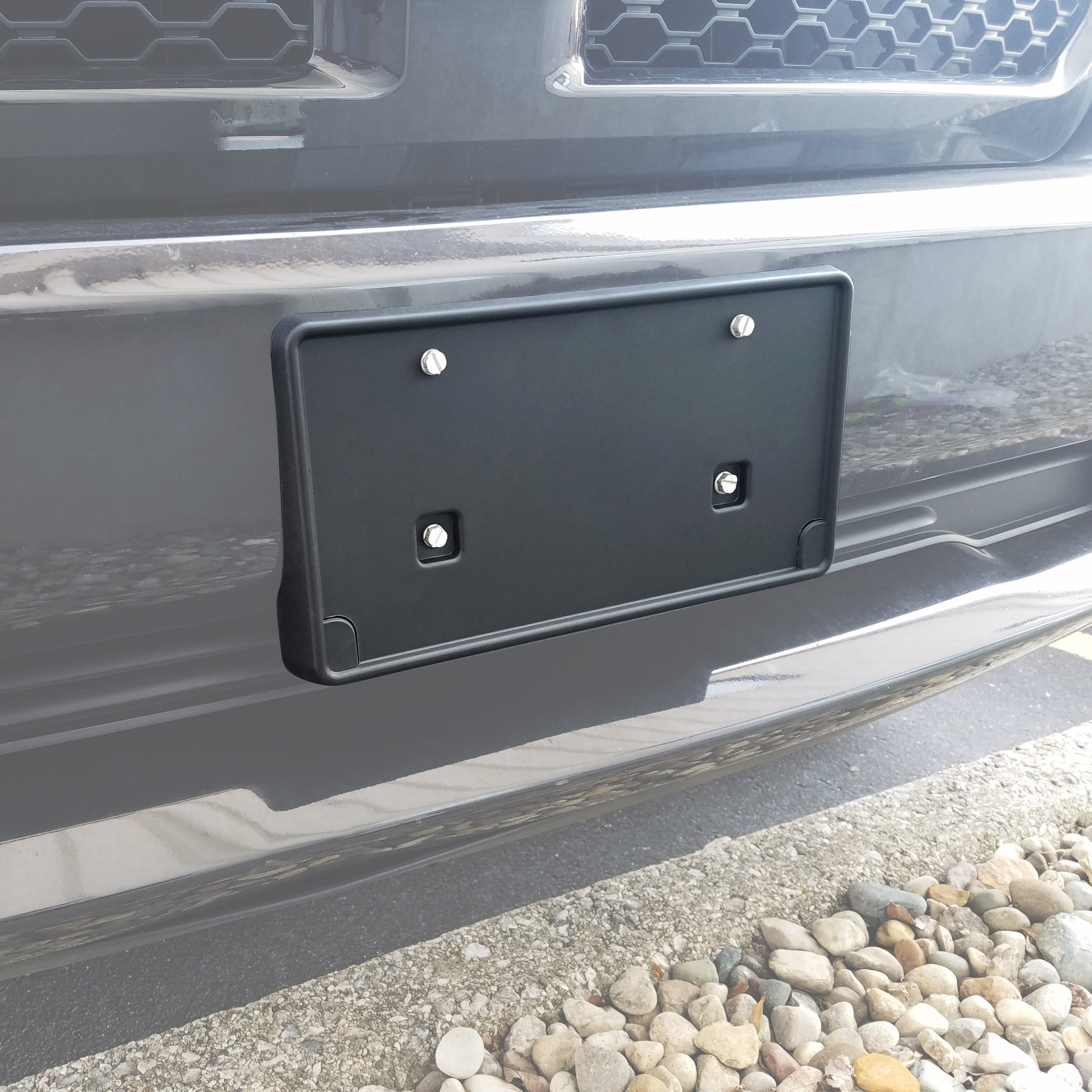 Red Hound Auto Front License Plate Bumper Mounting Bracket Black