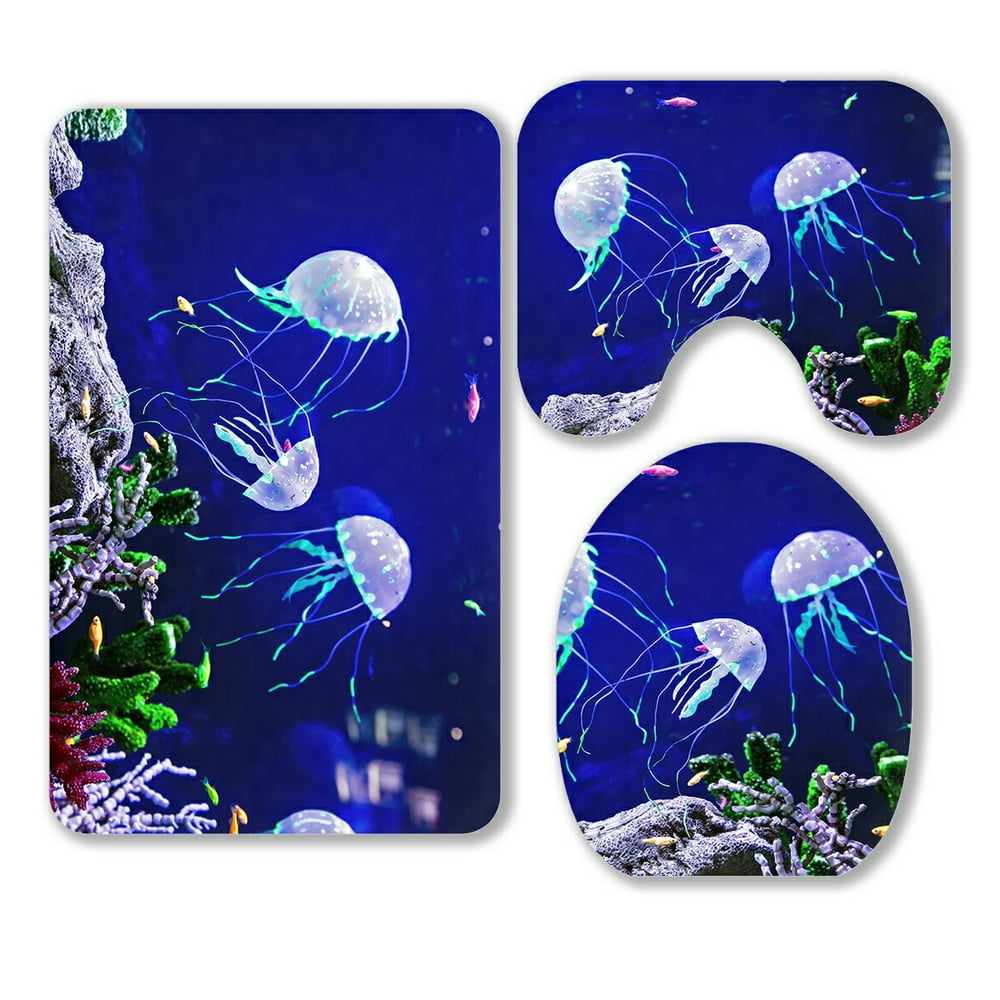 ECZJNT jellyfish medusa neon light fishes Aquarium ocean wildlife 3
