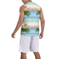 thumbnail image 5 of Easygdp Starfish in Beach Men's Mesh Basketball Jersey Quick Drying Sleeveless Shirts Fitted Muscle Tank Tops Sport Round Neck T-Shirt - Medium, 5 of 9