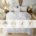 thumbnail image 5 of CinYana Boho 5-Piece White Tufted Embroidery Duvet Bedding Set, Queen, 5 of 6