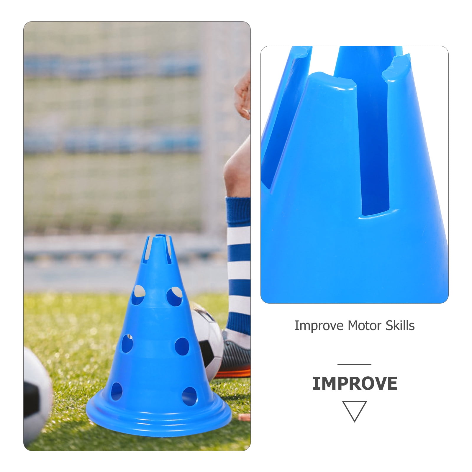 Raindrops 5 Pcs Training Cones Sports Training Agility Cones Soccer Cones Plastic Windproof Roadblocks Traffic Road Cones For Roller Skating And Skate Practice
