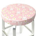 thumbnail image 3 of Gukieu Rabbit Sunflower Print Round Chair Cover, Dust-proof and Non-slip Bar Chair Protective Cover, Suitable for Bars, Restaurants, Offices-14 inch, 3 of 7