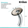 thumbnail image 6 of KRAUS Tall Waterfall Bathroom Faucet for Vessel Sink with Clear Brown Glass Disk, Chrome Finish, 6 of 10