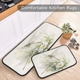 thumbnail image 5 of 2-Piece Kitchen Rugs Set Non-Slip Mats Carpet Floor for Kitchen, Bathroom (19.7"x27.6" & 19.7"x47.2") Dragonflies with White Daisies, 5 of 7