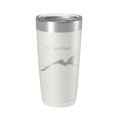 thumbnail image 1 of Becks Pond Tumbler Lake Map Travel Mug Insulated Laser Engraved Coffee Cup Delaware 20 oz White, 1 of 1