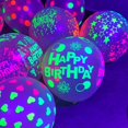 thumbnail image 1 of Globo fluorescente de látex que brilla en la oscuridad, globo luminoso de corazón de amor para decoraciones de fiesta de cumpleaños y boda, 5/10/20 unidades, 1 of 4
