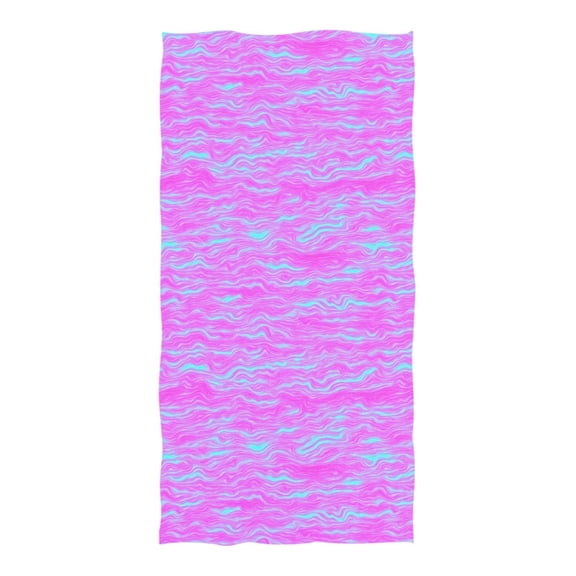Oversized Beach Towel Extra Large Absorbent Microfiber Bath Towels Soft Quick Drying Purple Wave 74"x37"