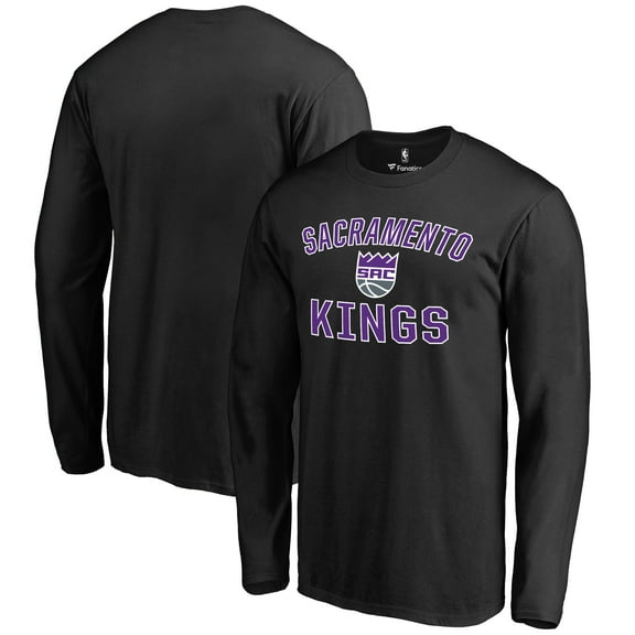 Men's Black Sacramento Kings Victory Arch Long Sleeve T-Shirt