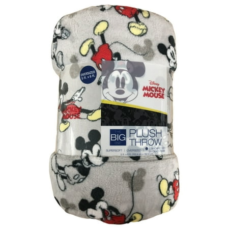 The Big One Oversized Plush Mickey Mouse Microplush Throw Blanket, 5ft x 6 ft - Walmart.com