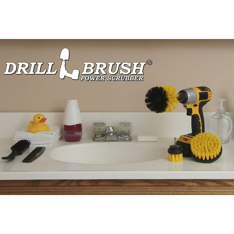 Drillbrush 4 Piece Nylon Power Brush Tile and Grout Bathroom