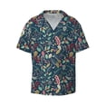 thumbnail image 2 of Lsque berry Nuts Leaf print Men's Cuban Collar Short Sleeve Shirt Summer Beachwear Casual Button Down Fashionable Vacation Leisure Shirt-4X-Large, 2 of 7