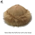 thumbnail image 3 of PULLIMORE Womens Fluffy Faux Fur Hats Winter Ear Head Warmer Russian Ski Caps (Khaki), 3 of 5