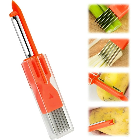 2 in 1 Stainless Steel Green Onion Chopper and Peeler, Green Onion Cutter, Green Onion Chopper, Onion Cutter, Onion Cutter, Vegetable Chopper, Spice Chopper