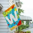 thumbnail image 3 of America Forever Summer Watermelon Monogram House Flag Letter W 28 x 40 inches Fruit Kiwi Pineapple Double Sided Vertical Outdoor Yard Lawn Decorative Fun Refreshing Summertime House Flag, 3 of 5