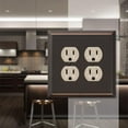 thumbnail image 2 of Amerelle 463DDDB Oversized Wallplate, 2 Duplex, Steel, Aged Bronze, 1-Pack, 2 of 3