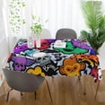 thumbnail image 6 of Coolnut Halloween Skull Tablecloth 60"x108", Waterproof Washable Polyester Square Table Cover, Durable Tablecloth for Kitchen Dining Table Party Decor, 6 of 7