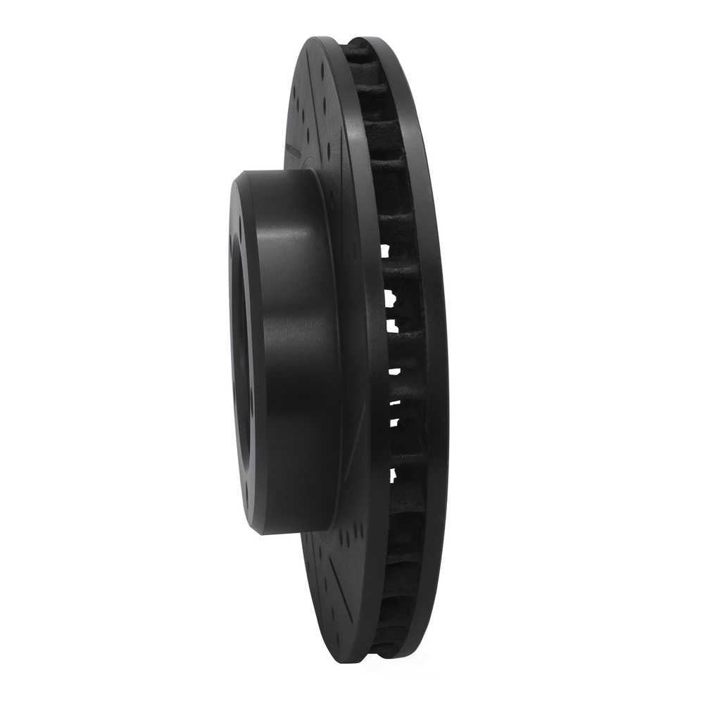 Dynamic Friction Company 633-76112R DFC Brake Rotor - Drilled And Slotted - Black