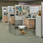 MidWest Homes for Pets 24-inch Exercise Pen, for Indoor and Outdoor use, 16 Sq Feet of Play, Folding Dog Pen, No Door Design for Maximum Security, Easy to Set Up, Foldable Dog Playpen
