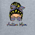 thumbnail image 2 of Autism Awareness Mom Life Messy Hair Bun | Cool Support Neon Print Bandana Mother's Day Women's Standard V-Neck Tee, Heather Grey, Large, 2 of 5