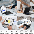 thumbnail image 4 of edaiser Swivel Keyboard Case Compatible with iPad Air 13-inch M4 M3 M2, iPad Pro 13 inch M4 M5 2024 2025 2026, iPad Pro 12.9-inch (6th-3rd Gen); 360 Rotatable, Pencil Holder, Trackpad, Backlit, Black, 4 of 6