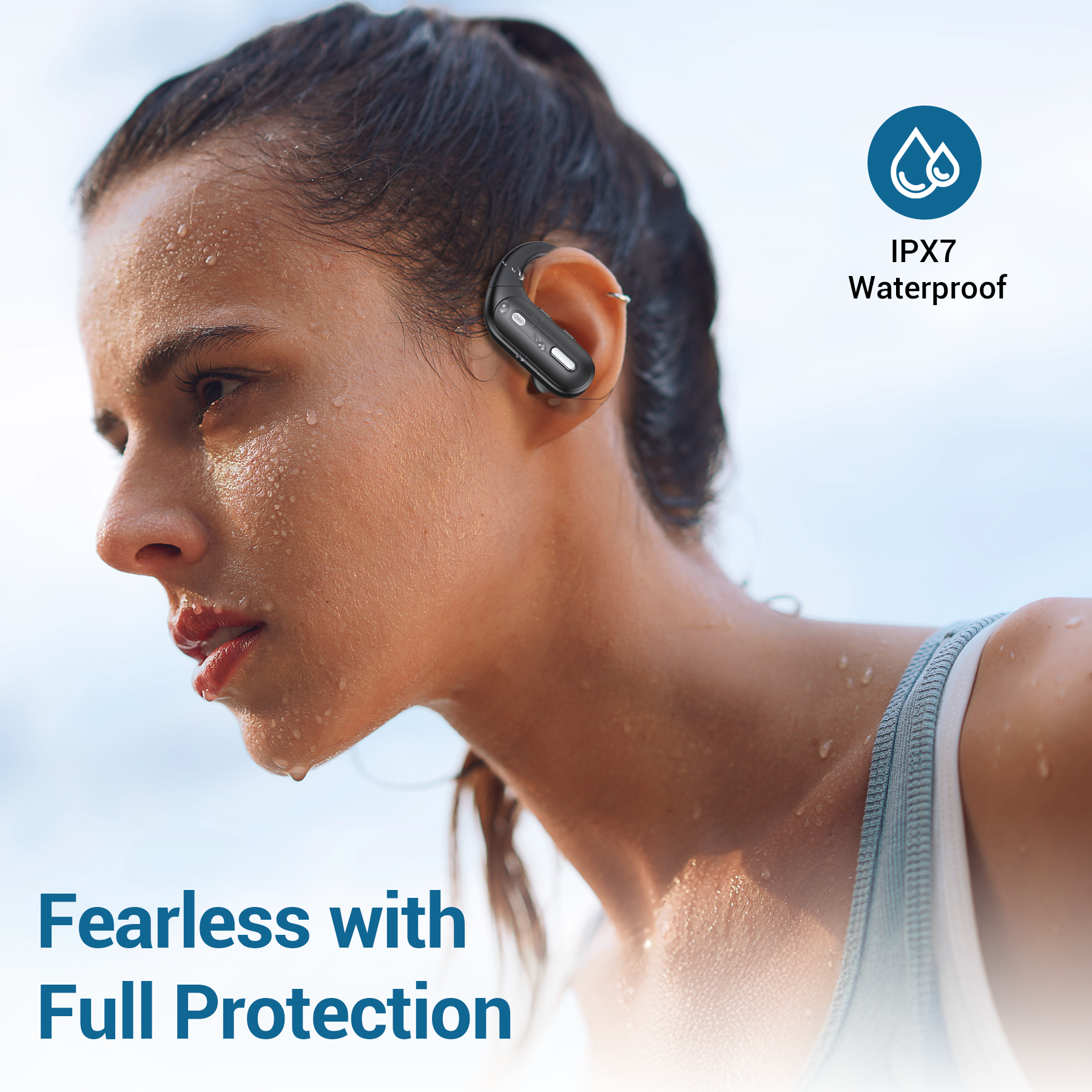 Veatool Active Noise Cancelling Earbuds, 60H Battery, Black photo 4
