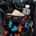 thumbnail image 6 of Flower Butterfly Foldable Car Trash Can with Lid, Leak-Proof, and Hanging Storage Bag - Trash Can for Car and Car Trash Bin, 6 of 6