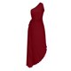 thumbnail image 4 of ICHUANYI Clearance Women's Print Short Sleeve Solid Casuals Comfy Sleeveless Single Shoulder Fold Tunic Slim Mini Dress(Wine, L) ICHUANYI WER2023080904514, 4 of 6