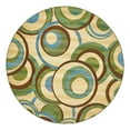 thumbnail image 3 of Unique Loom Outdoor Modern Collection Area Rug - Babbling (8' Round Beige/Blue), 3 of 9
