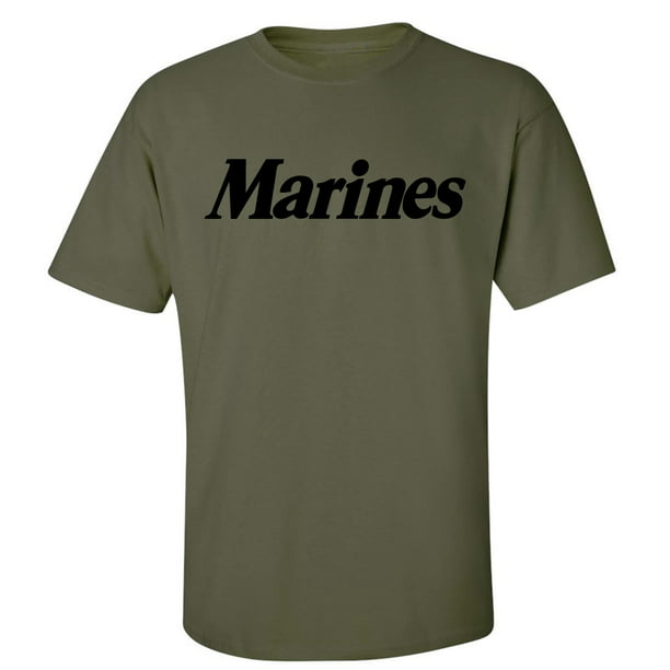 ZeroGravitee - Marines Short Sleeve T-Shirt in Military Green - Walmart ...