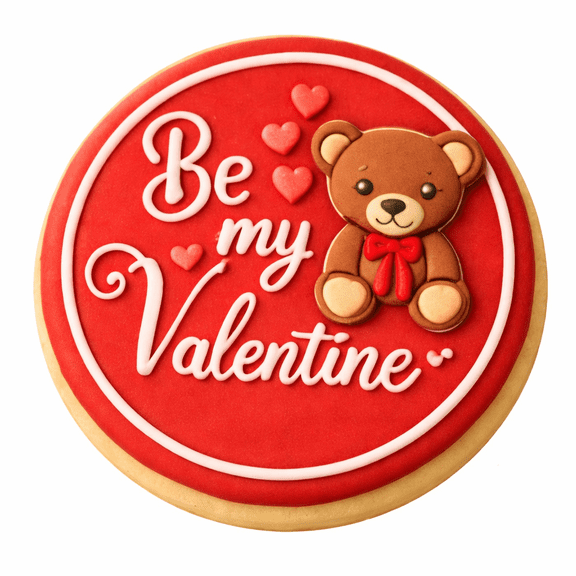 Be My Valentines Day Cookie Cutter and Stamp with Size Option