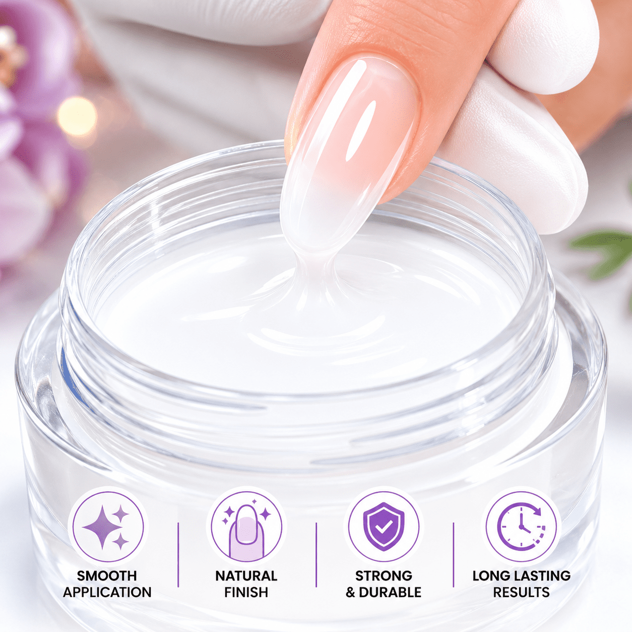 Triple Vitamin Dip Powder Nail Liquid Set – Bond Gel Base Activator Gel Top Set 4 (Step 1-4) 18ml – NO LED UV/LAMP Needed