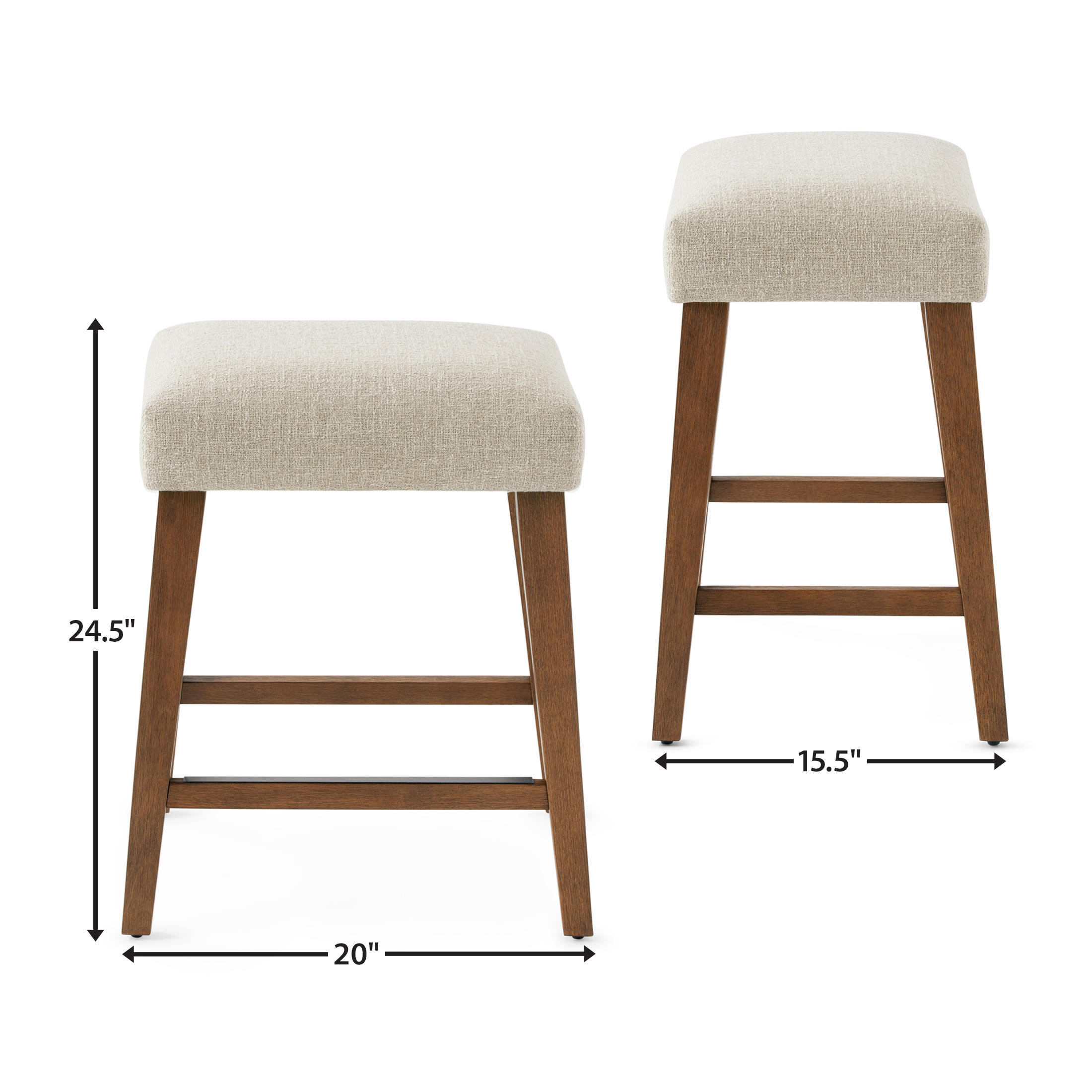 Mainstays Backless Upholstered Counter Stool, Nathan Sand photo 6